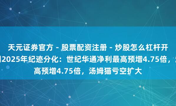 天元证券官方 - 股票配资注册 - 炒股怎么杠杆开户 A股游戏公司2025年纪迹分化：世纪华通净利最高预增4.75倍，汤姆猫亏空扩大